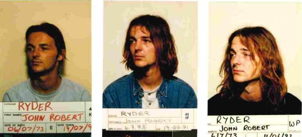 Early custody photos from John Ryder's journey